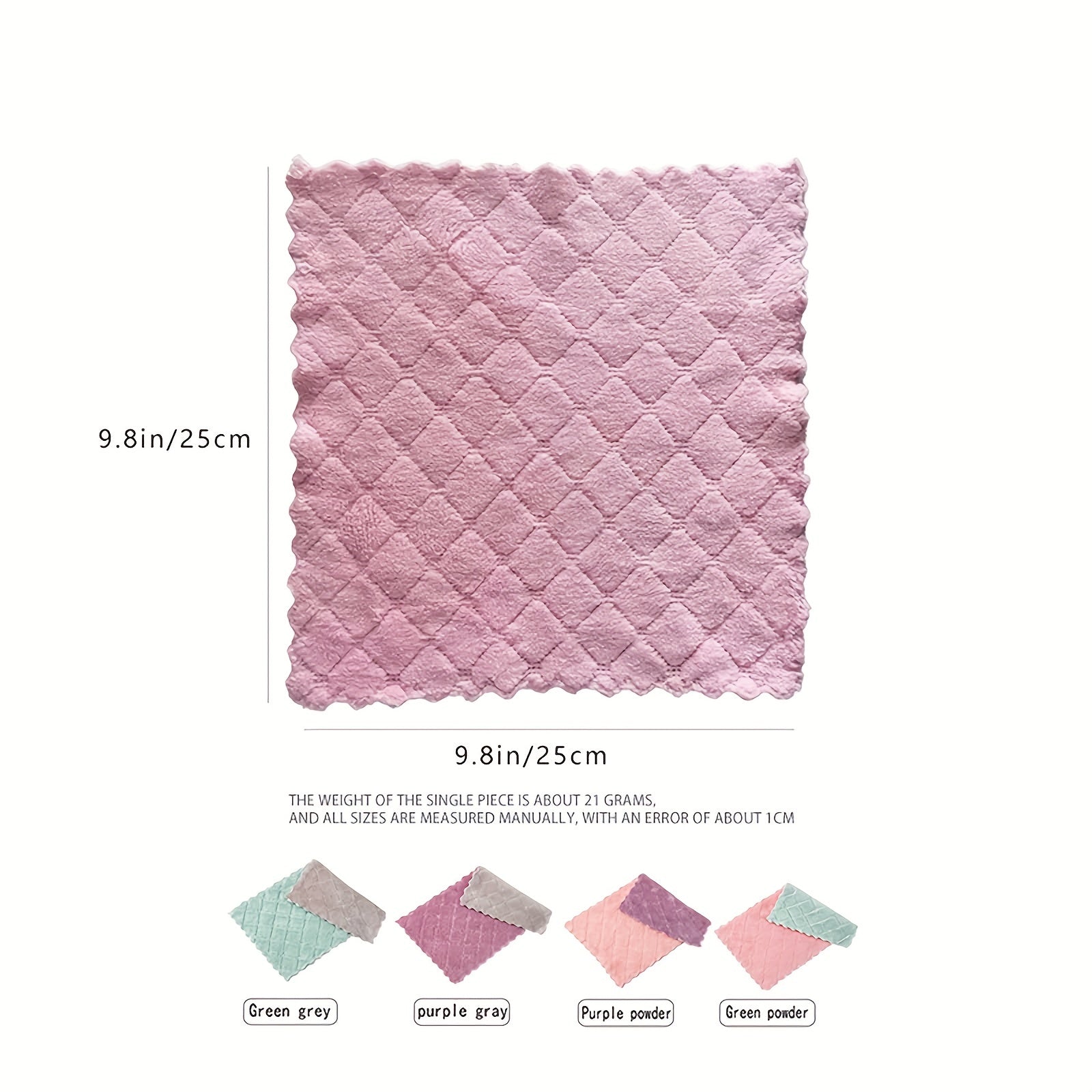 10pcs Coral Velvet Washcloths Highly Absorbent Cleaning Cloth
