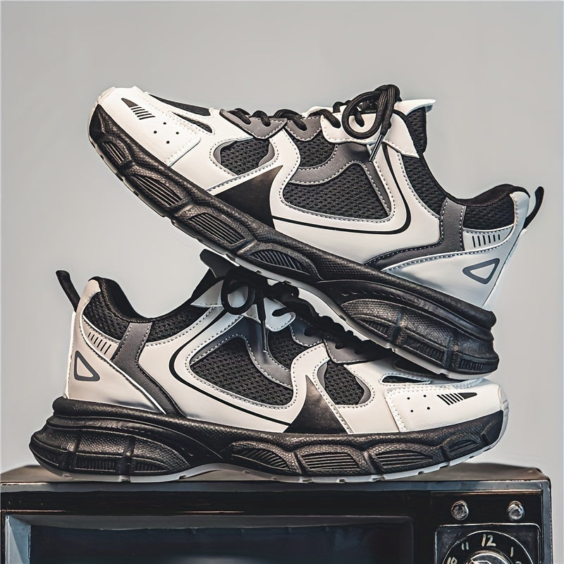 Men's Casual Mesh Sneakers Low Top Platform Running Shoes