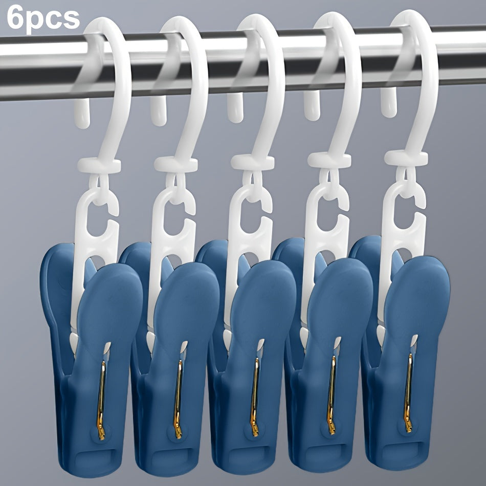 6pcs Windproof Clothes Pegs Drying Clip Travel Towels Hanger Laundry Clip