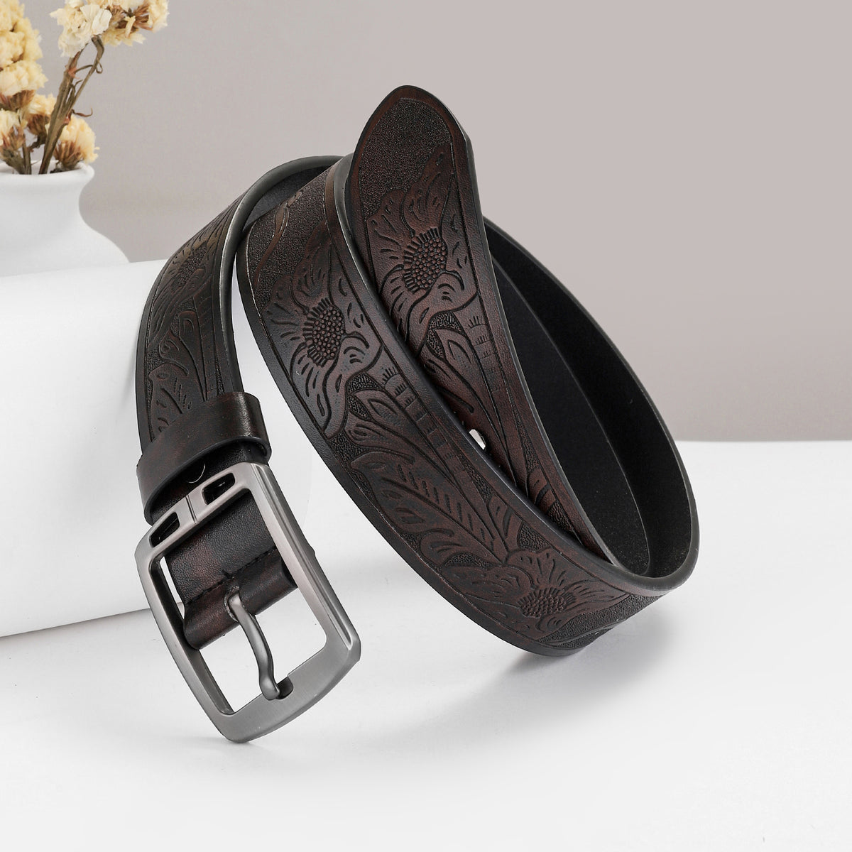 Vintage Business Flip Flops Leather Belt