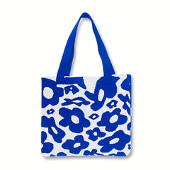 Flower Pattern Tote Bag Durable Lightweight Shoulder Bag