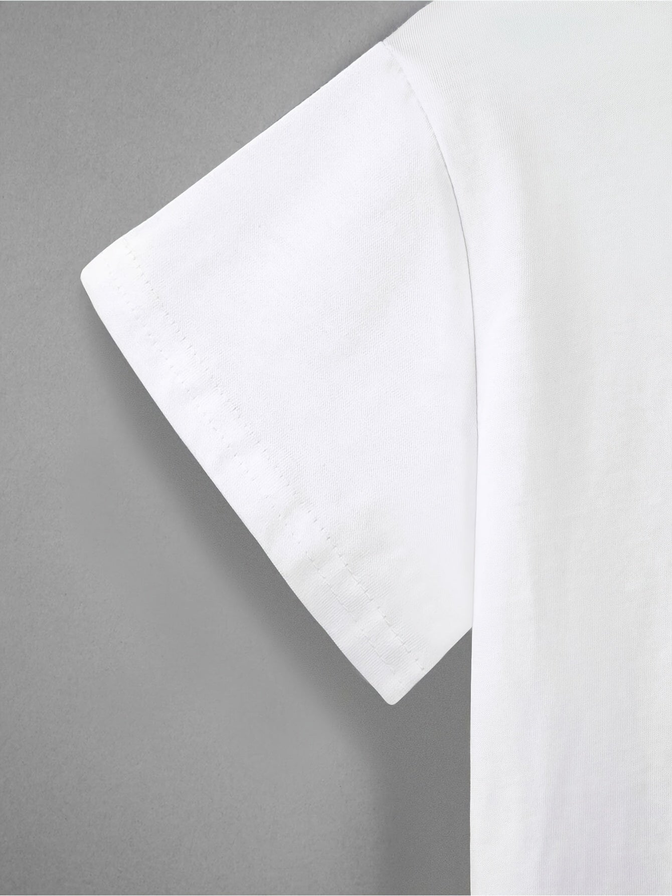 Men's Letter Print Sports Tee Shirt Round Neck Casual Stretch for Summer