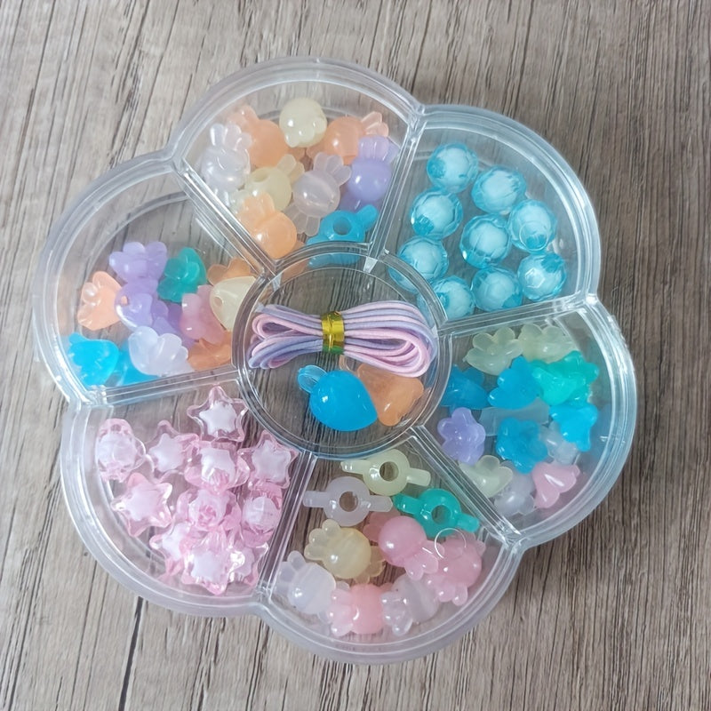 Kids Beaded Toys DIY Necklace Bracelet Plum Box Educational