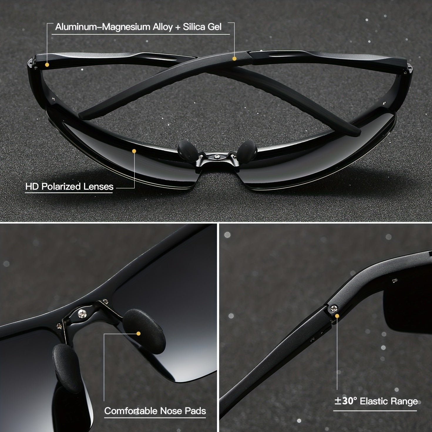 RoyalHot Aluminum Magnesium Polarized Sports Sunglasses