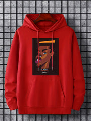 Comic Boy Print Hoodie for Men