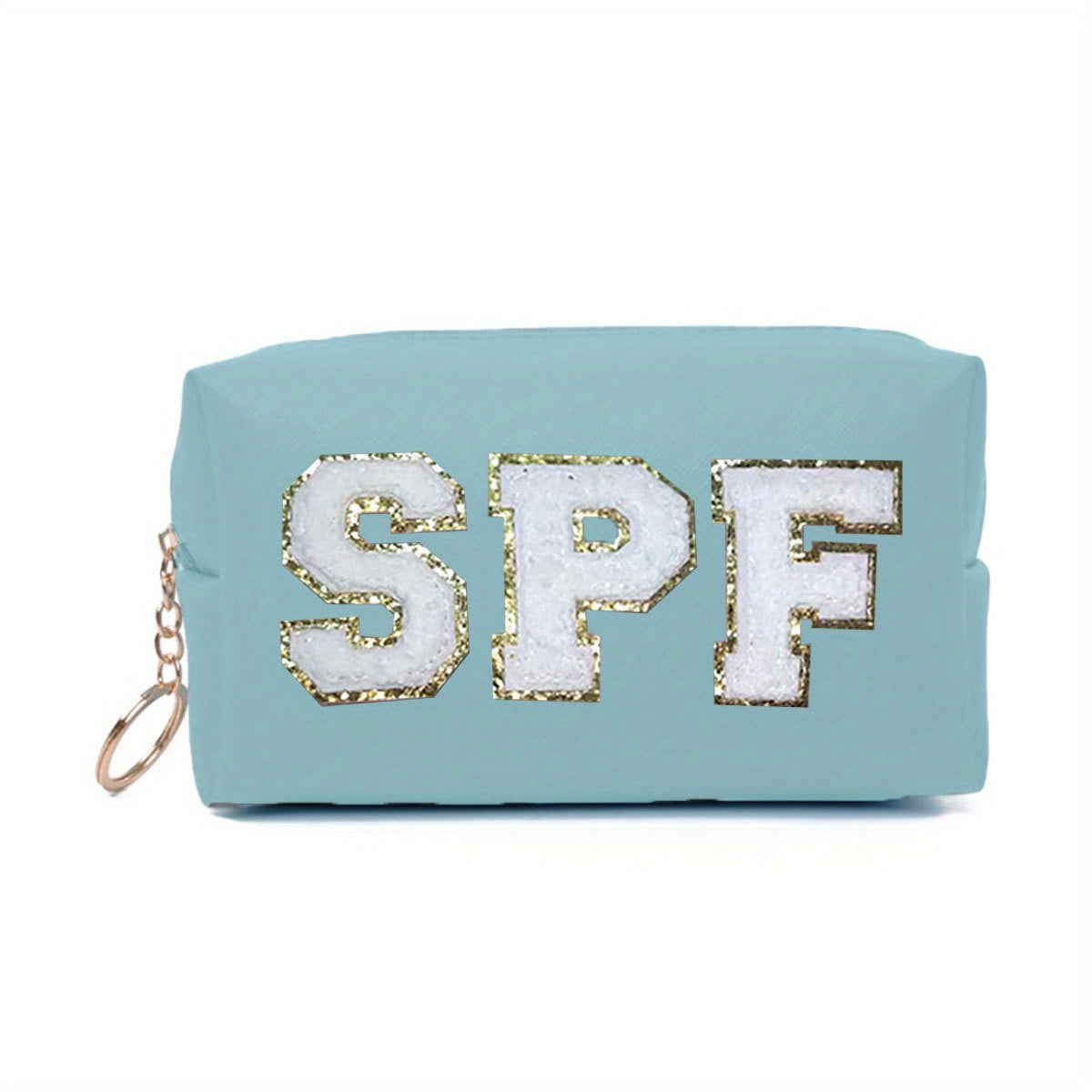 Chenille Letter Pattern Cosmetic Bag Makeup Pouch