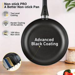 6 Pcs Aluminum Cookware Set Nonstick Coating Fry Pan Stockpot