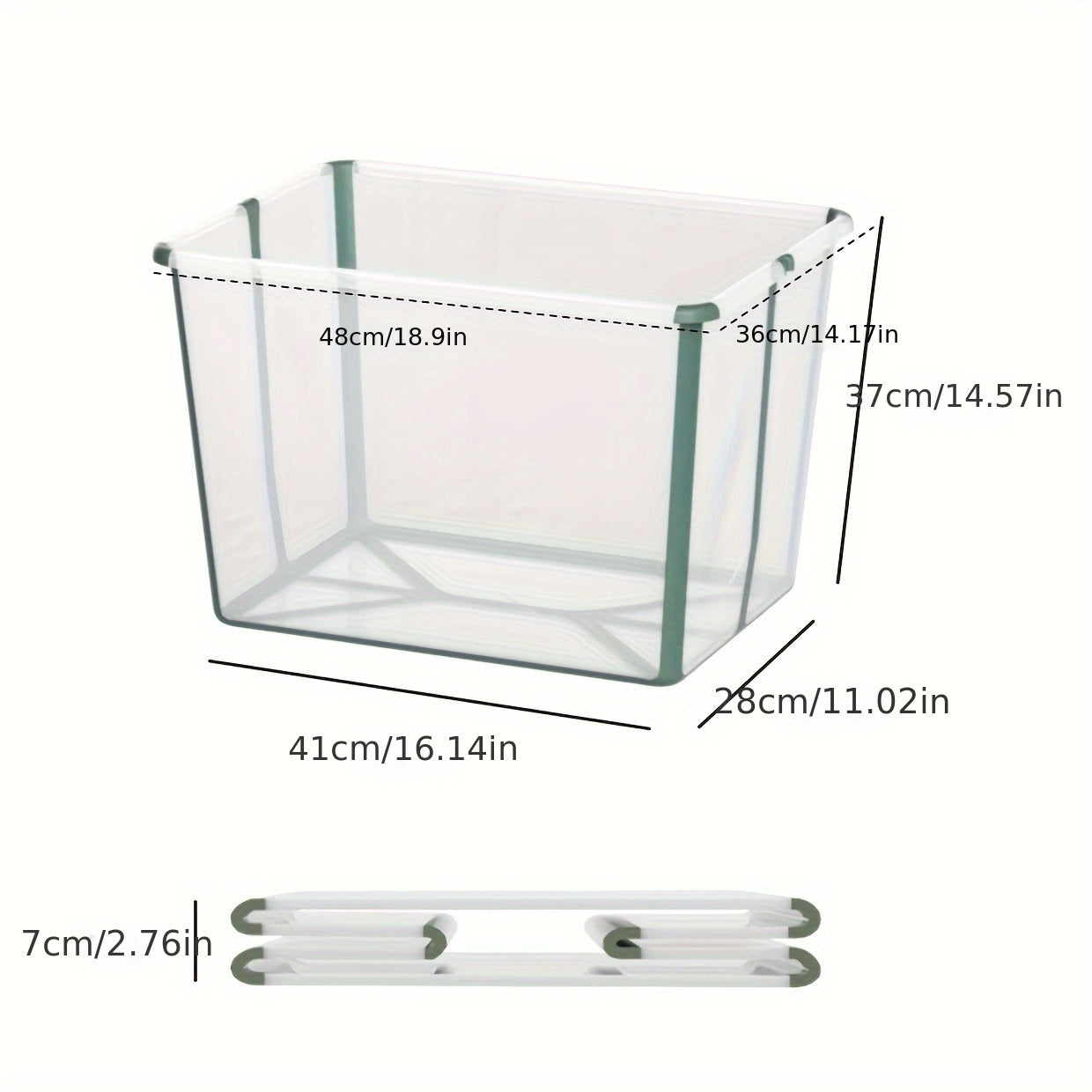 1PC Foldable Bath Bucket Foot Bucket Travel Storage Basket