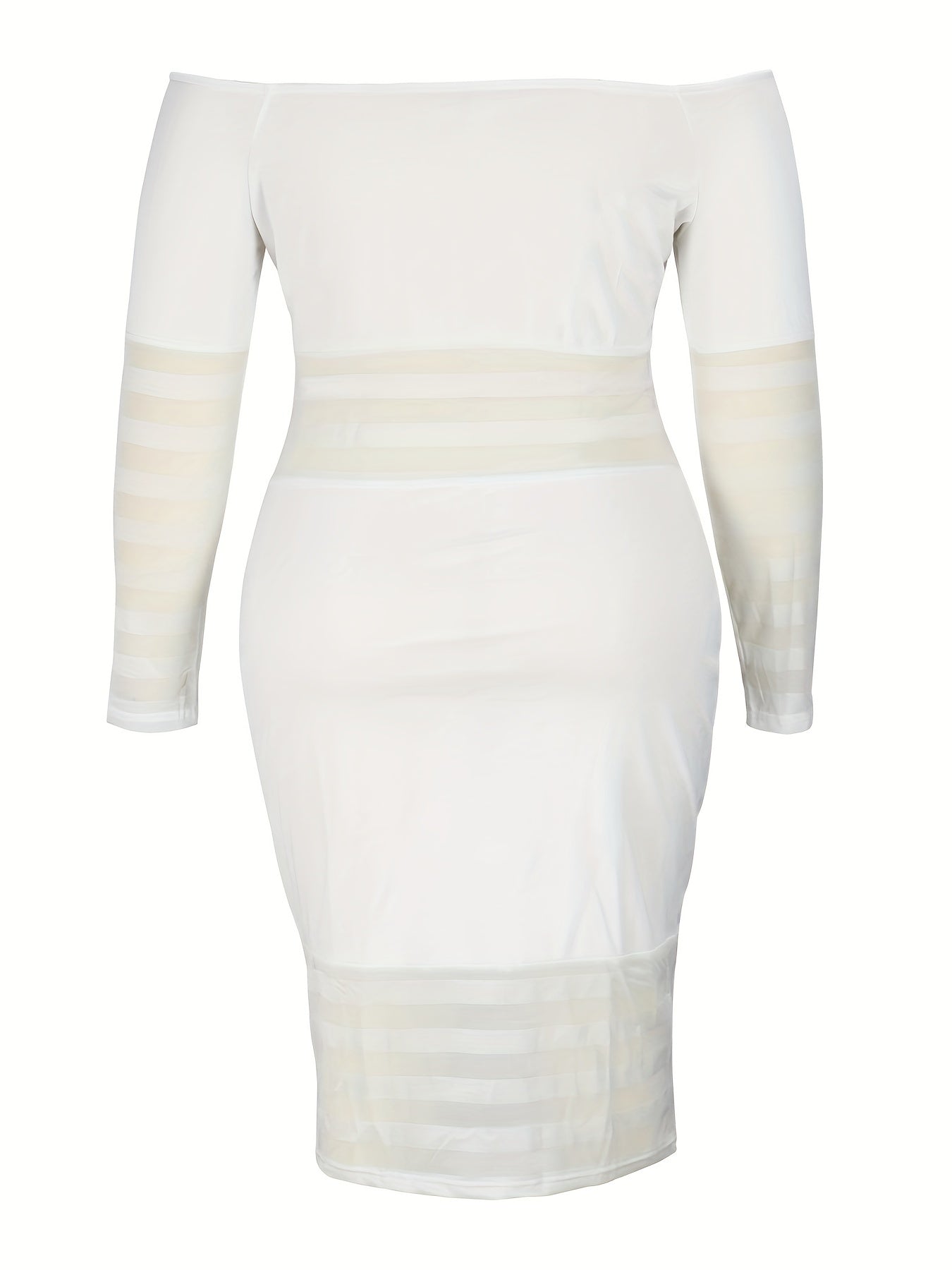 Off Shoulder Long Sleeve Bodycon Dress