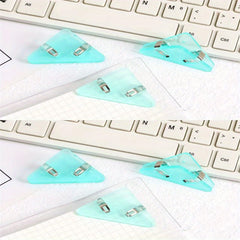 Acrylic Triangle Clip Set - Anti Roll Corner Clip for Office Documents