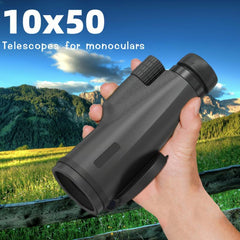10x50 Monocular Telescope - High Definition Optics - Manual Focus