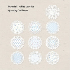 20 Sheets Melody Cowhide Material Paper For Scrapbooking DIY