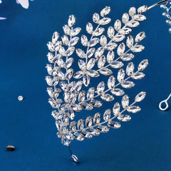Crystal Leaf Shape Headband Bridal Hair Accessories