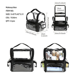 Makeup Brush Holder Case Clear Waterproof Organizer Bag