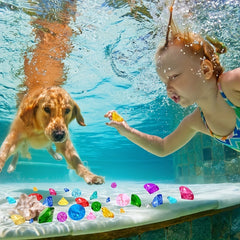 20pcs Diving Gems Acrylic Big Diamond Pool Gems Pirate Treasure Chest