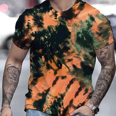 Men's Tie Dye Stretch Tee Shirt for Summer