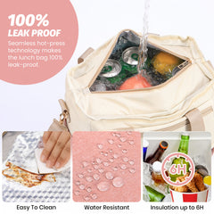 Insulated Picnic Cooler Bag Polyester Tote Ice Pack Outdoor Lunch Bag