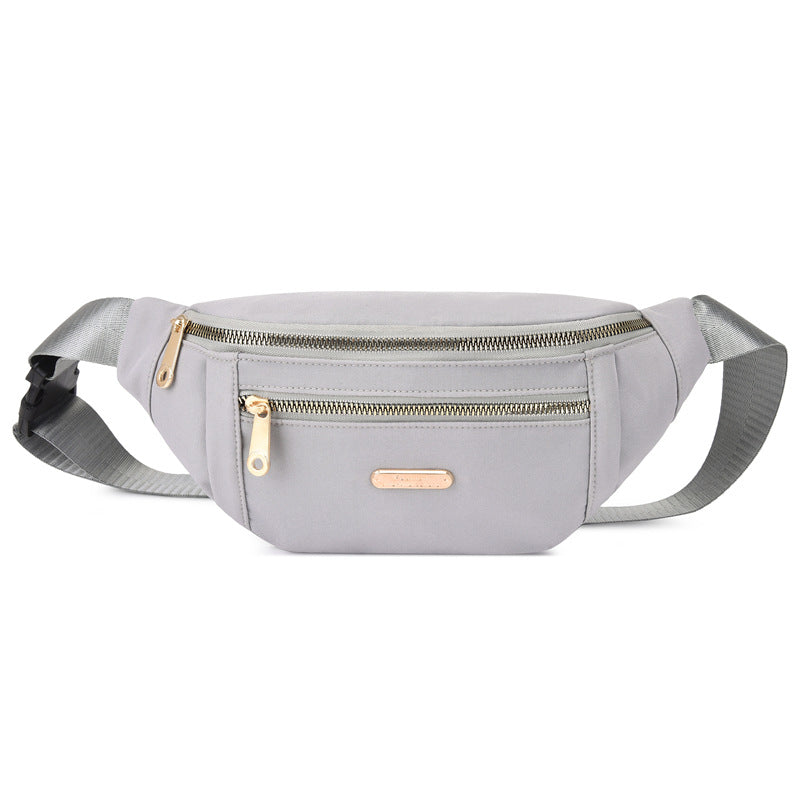 Waterproof Nylon Zipper Fanny Pack Crossbody Bag