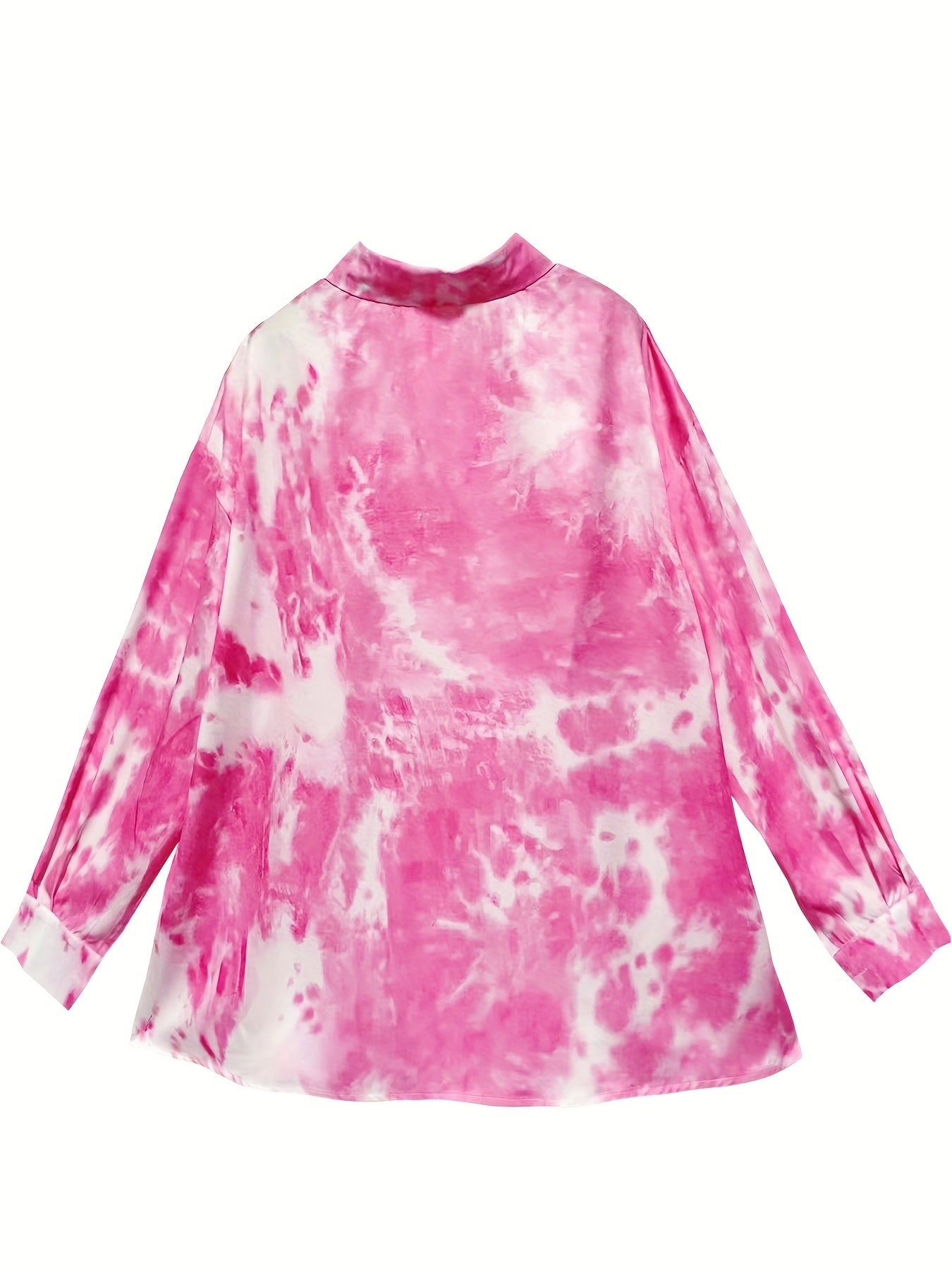  Tie Dye Long Sleeve Button Up Blouse