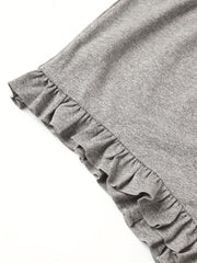 2 Pack Plus Size Ruffle Trim Stretch Shorts Set