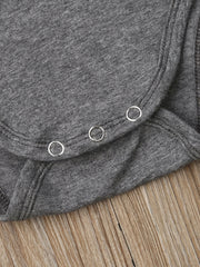 Baby Boy Romper Lapel Button Closure Front Gentleman Jumpsuit