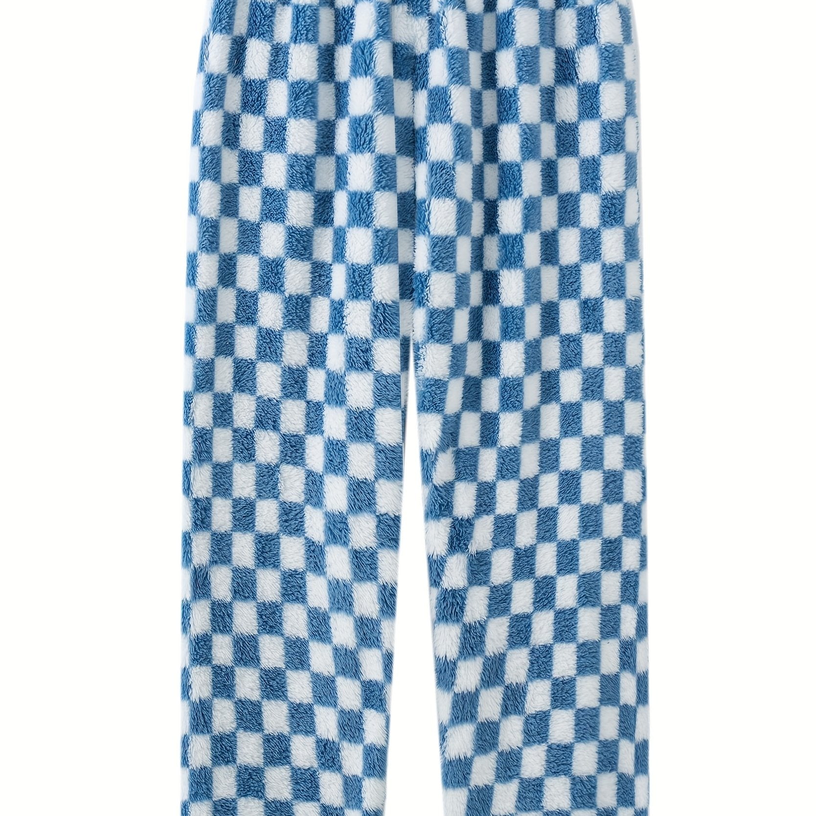  Checkered Print Flannel Home Wear Pants