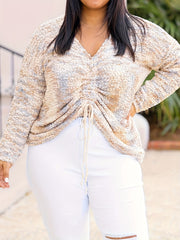  Rainbow Dot Long Sleeve Knit Top