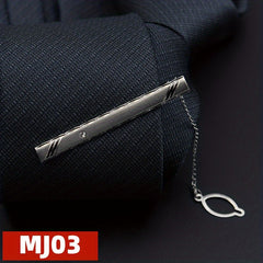 Men's Formal Silver Tie Clip Business Collar Clip