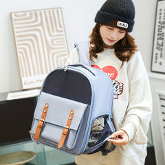 Breathable Cat And Small Dog Backpack Carrier With Large Capacity