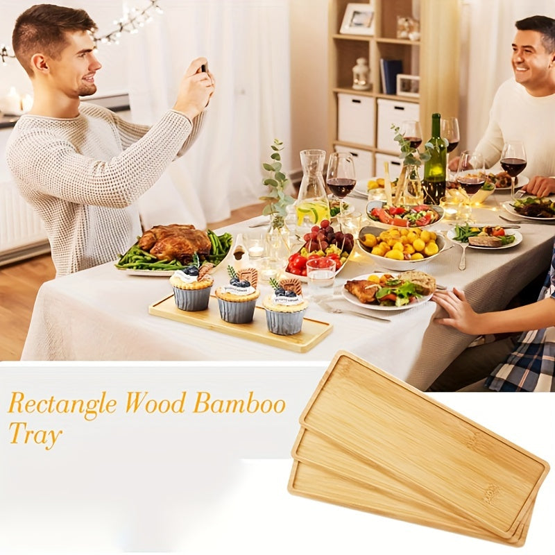Bamboo Coffee Cup Storage Tray for Snacks Fruits Vegetables