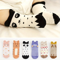 Cartoon Animal Baby Socks Non-slip Cotton Short Socks for Infant Toddler
