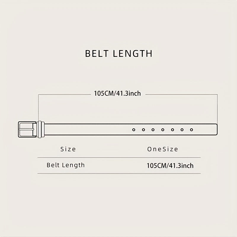 Solid PU Belt Classic Square Buckle Belt Casual Coat Girdle Jeans Pants Belt