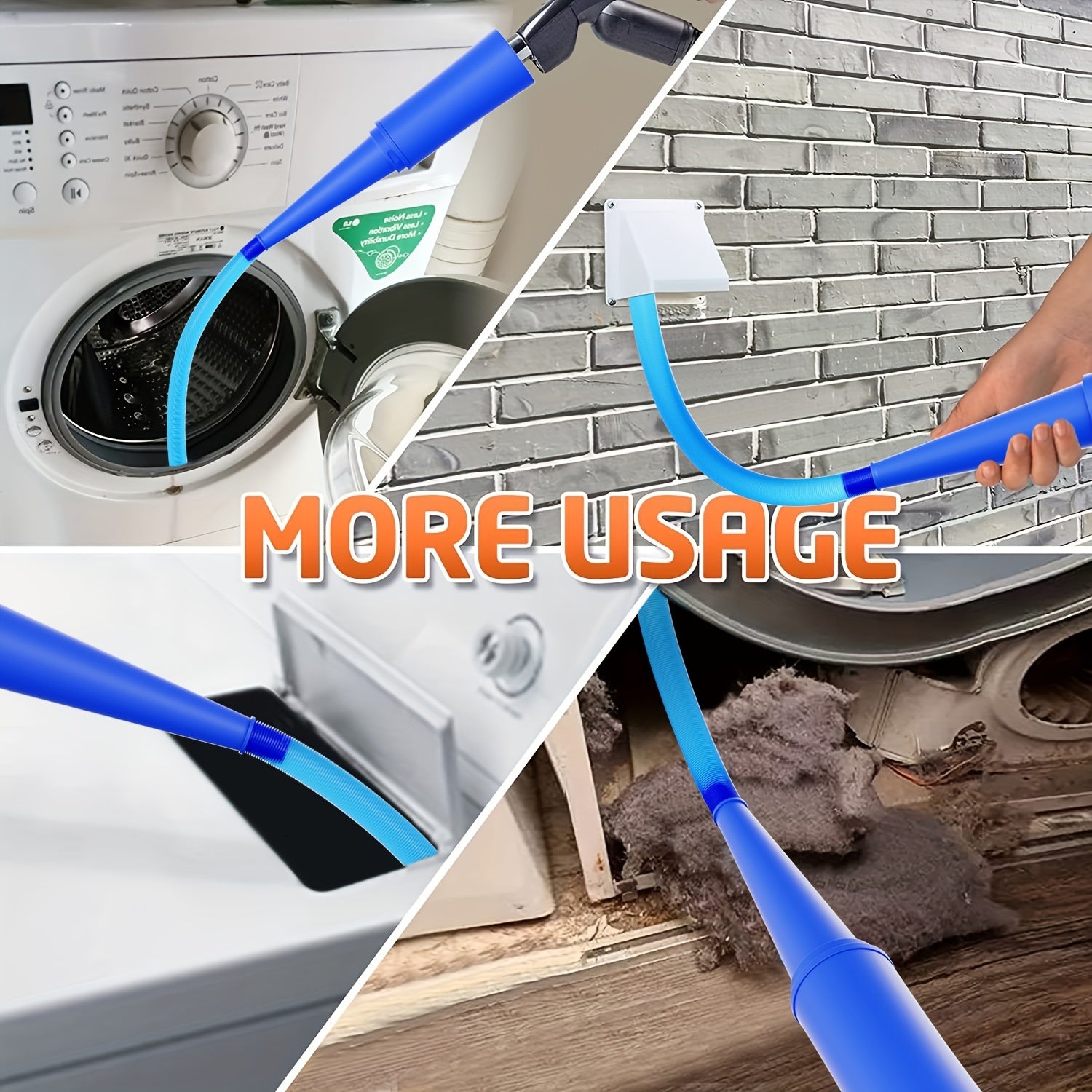 Dryer Vent Cleaner Kit - Power Washer & Vacuum Attachment