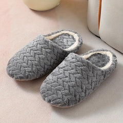 Women's Plush Cozy Indoor Slippers Non Slip Home Mute Shoes
