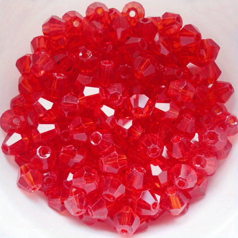 3mm Double Cone Crystal Rhombus Glass Beads DIY Bracelet Necklace Loose Beads