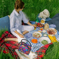 Colorful Skull Pattern Cooler Bag Halloween Leakproof Lunch Tote