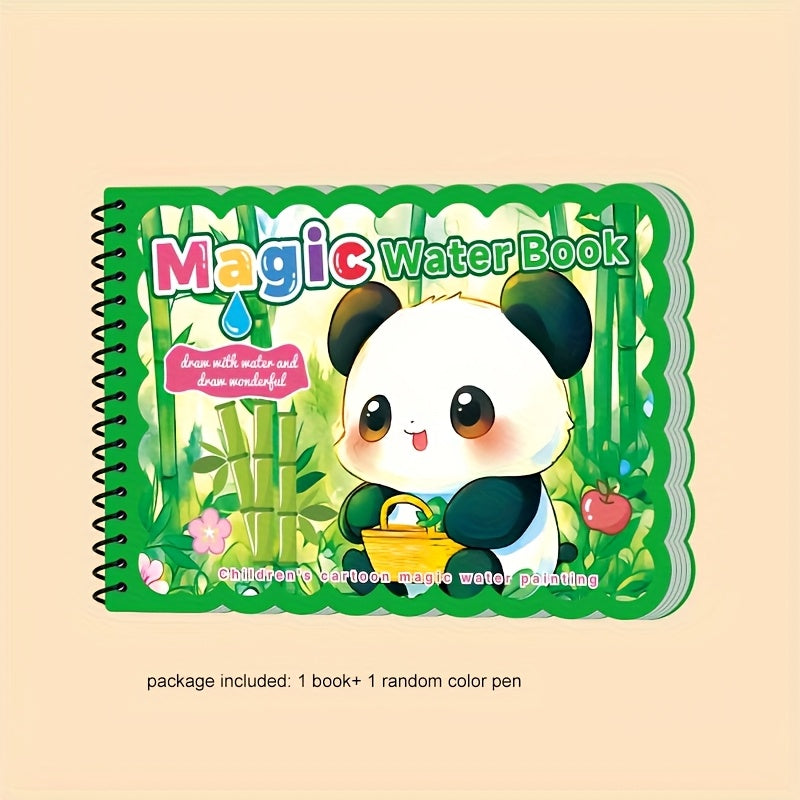 Magic Water Painting Book Pumpkin House with Random Pen