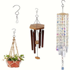 6pcs Rotating Wind Chime Hooks Stainless Steel for Hanging