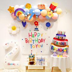 40 Inch Happy Birthday Cake Decoration Balloon - Party Supplies