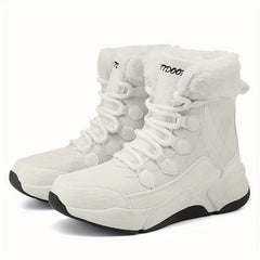 Women's Snow Boots Warm Slip On Platform Boots Comfortable Walking Shoes