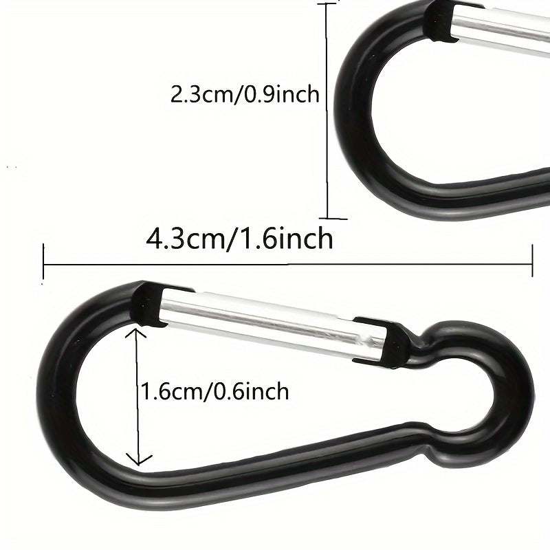 10pcs Aluminum Carabiners for Camping Hiking 4 32 cm