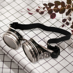 Vintage Steampunk Glasses Dress With Riding Goggles