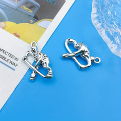 10pcs Hockey Pendants For DIY Jewelry Making