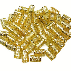 100pcs Beads Hair Braid Clips Hair Braiding Metal Cuffs Decoration