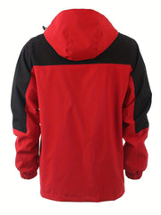 Men's Casual Hooded Waterproof Windbreaker Jacket for Outdoors