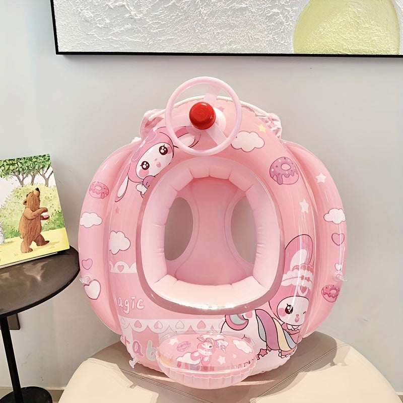 Bunny Pattern Steering Wheel Swimming Ring Pool Toy