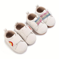 Rainbow Sneakers For Baby Girls Lightweight Walking Shoes For Spring
