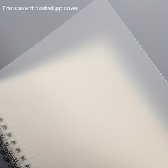 A6 Frosted Transparent Cover Horizontal Grid Blank Notepad