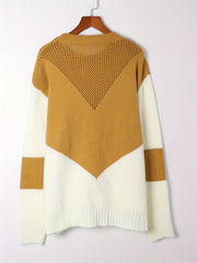  Colorblock Round Neck Jumper