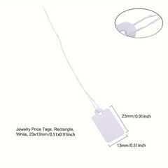 500pcs Rectangular Jewelry Tags Clothing Commodity Labels